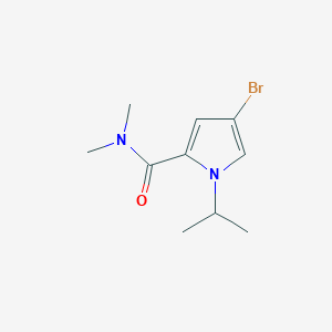 molecular formula C10H15BrN2O B7556936 4-bromo-N,N-dimethyl-1-propan-2-ylpyrrole-2-carboxamide 