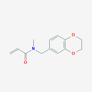 molecular formula C13H15NO3 B7556938 N-(2,3-dihydro-1,4-benzodioxin-6-ylmethyl)-N-methylprop-2-enamide 