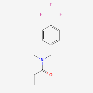 molecular formula C12H12F3NO B7556951 N-methyl-N-[[4-(trifluoromethyl)phenyl]methyl]prop-2-enamide 