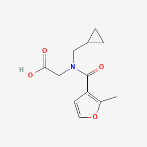 molecular formula C12H15NO4 B7556959 2-[Cyclopropylmethyl-(2-methylfuran-3-carbonyl)amino]acetic acid 