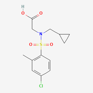 molecular formula C13H16ClNO4S B7556974 2-[(4-Chloro-2-methylphenyl)sulfonyl-(cyclopropylmethyl)amino]acetic acid 