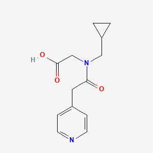 molecular formula C13H16N2O3 B7556984 2-[Cyclopropylmethyl-(2-pyridin-4-ylacetyl)amino]acetic acid 