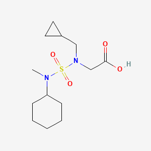 molecular formula C13H24N2O4S B7557042 2-[[Cyclohexyl(methyl)sulfamoyl]-(cyclopropylmethyl)amino]acetic acid 
