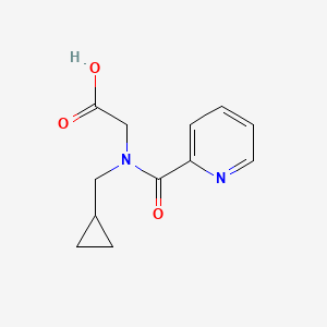 molecular formula C12H14N2O3 B7557057 2-[Cyclopropylmethyl(pyridine-2-carbonyl)amino]acetic acid 