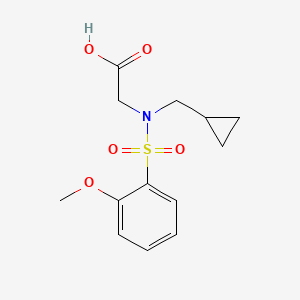molecular formula C13H17NO5S B7557070 2-[Cyclopropylmethyl-(2-methoxyphenyl)sulfonylamino]acetic acid 