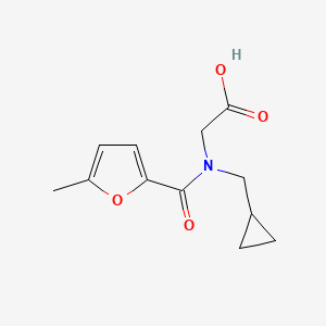 molecular formula C12H15NO4 B7557083 2-[Cyclopropylmethyl-(5-methylfuran-2-carbonyl)amino]acetic acid 