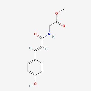 molecular formula C12H13NO4 B7557101 methyl 2-[[(E)-3-(4-hydroxyphenyl)prop-2-enoyl]amino]acetate 