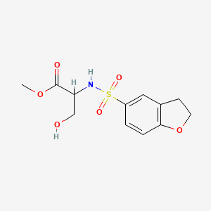 molecular formula C12H15NO6S B7557106 Methyl 2-(2,3-dihydro-1-benzofuran-5-ylsulfonylamino)-3-hydroxypropanoate 