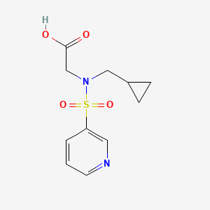 molecular formula C11H14N2O4S B7557110 2-[Cyclopropylmethyl(pyridin-3-ylsulfonyl)amino]acetic acid 