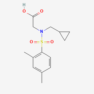 molecular formula C14H19NO4S B7557121 2-[Cyclopropylmethyl-(2,4-dimethylphenyl)sulfonylamino]acetic acid 