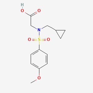 molecular formula C13H17NO5S B7557133 2-[Cyclopropylmethyl-(4-methoxyphenyl)sulfonylamino]acetic acid 