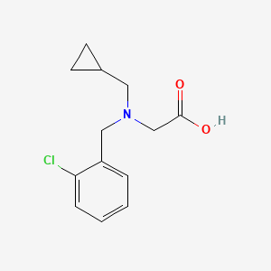 molecular formula C13H16ClNO2 B7557139 2-[(2-Chlorophenyl)methyl-(cyclopropylmethyl)amino]acetic acid 