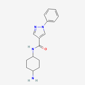 molecular formula C16H20N4O B7557155 N-(4-aminocyclohexyl)-1-phenylpyrazole-4-carboxamide 
