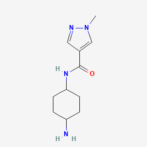 molecular formula C11H18N4O B7557156 N-(4-aminocyclohexyl)-1-methylpyrazole-4-carboxamide 