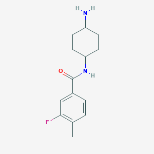 molecular formula C14H19FN2O B7557165 N-(4-aminocyclohexyl)-3-fluoro-4-methylbenzamide 