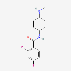 molecular formula C14H18F2N2O B7557206 2,4-difluoro-N-[4-(methylamino)cyclohexyl]benzamide 