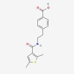 molecular formula C16H17NO3S B7557244 4-[2-[(2,5-Dimethylthiophene-3-carbonyl)amino]ethyl]benzoic acid 