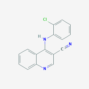 molecular formula C16H10ClN3 B7557262 4-(2-Chloroanilino)quinoline-3-carbonitrile 
