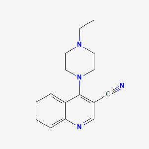 molecular formula C16H18N4 B7557270 4-(4-Ethylpiperazin-1-yl)quinoline-3-carbonitrile 