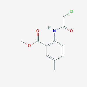 molecular formula C11H12ClNO3 B7557271 Methyl 2-[(2-chloroacetyl)amino]-5-methylbenzoate 
