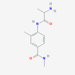 molecular formula C12H17N3O2 B7557287 4-(2-aminopropanoylamino)-N,3-dimethylbenzamide 