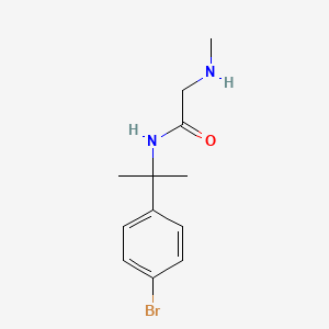 molecular formula C12H17BrN2O B7557302 N-[2-(4-bromophenyl)propan-2-yl]-2-(methylamino)acetamide 