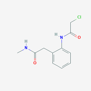 molecular formula C11H13ClN2O2 B7557307 2-[2-[(2-chloroacetyl)amino]phenyl]-N-methylacetamide 