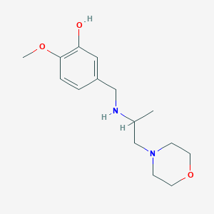 molecular formula C15H24N2O3 B7557318 2-Methoxy-5-[(1-morpholin-4-ylpropan-2-ylamino)methyl]phenol 