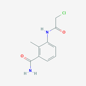molecular formula C10H11ClN2O2 B7557321 3-[(2-Chloroacetyl)amino]-2-methylbenzamide 