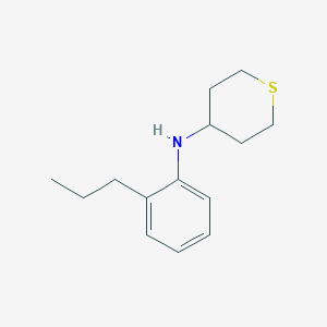 molecular formula C14H21NS B7557323 N-(2-propylphenyl)thian-4-amine 