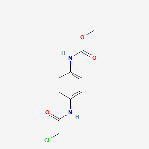 molecular formula C11H13ClN2O3 B7557335 ethyl N-[4-[(2-chloroacetyl)amino]phenyl]carbamate 