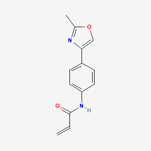 molecular formula C13H12N2O2 B7557346 N-[4-(2-methyl-1,3-oxazol-4-yl)phenyl]prop-2-enamide 