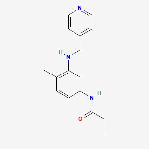 molecular formula C16H19N3O B7557347 N-[4-methyl-3-(pyridin-4-ylmethylamino)phenyl]propanamide 