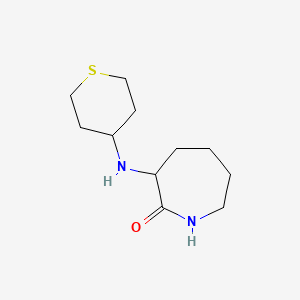 molecular formula C11H20N2OS B7557349 3-(Thian-4-ylamino)azepan-2-one 