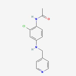 N-[2-chloro-4-(pyridin-4-ylmethylamino)phenyl]acetamide