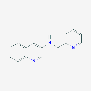 molecular formula C15H13N3 B7557389 N-(pyridin-2-ylmethyl)quinolin-3-amine 