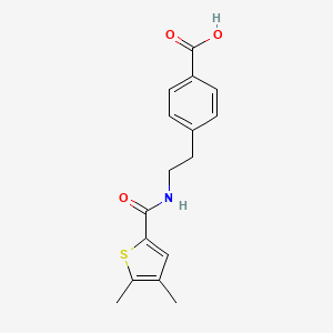 molecular formula C16H17NO3S B7557413 4-[2-[(4,5-Dimethylthiophene-2-carbonyl)amino]ethyl]benzoic acid 