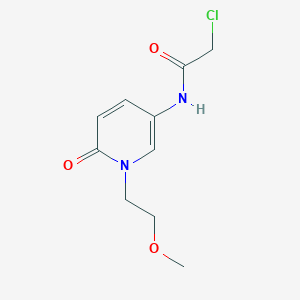 molecular formula C10H13ClN2O3 B7557434 2-chloro-N-[1-(2-methoxyethyl)-6-oxopyridin-3-yl]acetamide 