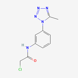 molecular formula C10H10ClN5O B7557440 2-chloro-N-[3-(5-methyltetrazol-1-yl)phenyl]acetamide 