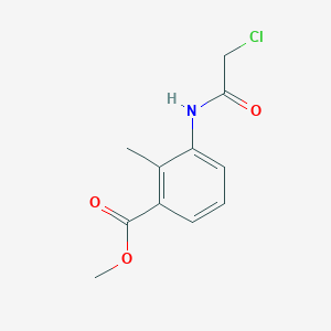 molecular formula C11H12ClNO3 B7557455 Methyl 3-[(2-chloroacetyl)amino]-2-methylbenzoate 