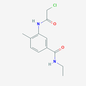 molecular formula C12H15ClN2O2 B7557456 3-[(2-chloroacetyl)amino]-N-ethyl-4-methylbenzamide 