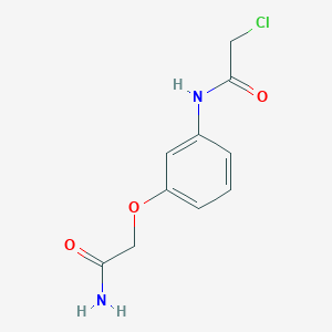 molecular formula C10H11ClN2O3 B7557470 2-[3-[(2-Chloroacetyl)amino]phenoxy]acetamide 
