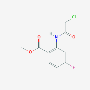 molecular formula C10H9ClFNO3 B7557473 Methyl 2-[(2-chloroacetyl)amino]-4-fluorobenzoate 