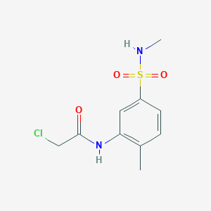 molecular formula C10H13ClN2O3S B7557478 2-chloro-N-[2-methyl-5-(methylsulfamoyl)phenyl]acetamide 