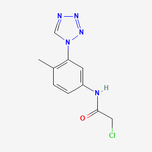 molecular formula C10H10ClN5O B7557482 2-chloro-N-[4-methyl-3-(tetrazol-1-yl)phenyl]acetamide 