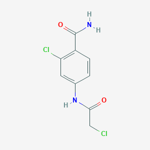 molecular formula C9H8Cl2N2O2 B7557483 2-Chloro-4-[(2-chloroacetyl)amino]benzamide 