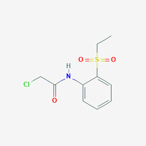molecular formula C10H12ClNO3S B7557504 2-chloro-N-(2-ethylsulfonylphenyl)acetamide 