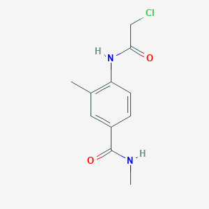 molecular formula C11H13ClN2O2 B7557533 4-[(2-chloroacetyl)amino]-N,3-dimethylbenzamide 