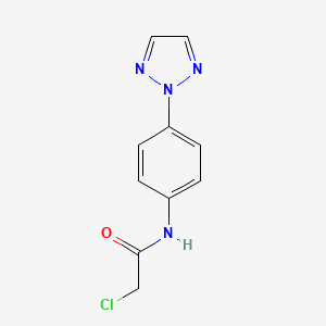 molecular formula C10H9ClN4O B7557551 2-chloro-N-[4-(triazol-2-yl)phenyl]acetamide 