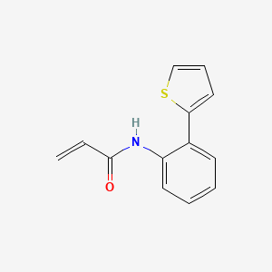 molecular formula C13H11NOS B7557571 N-(2-thiophen-2-ylphenyl)prop-2-enamide 